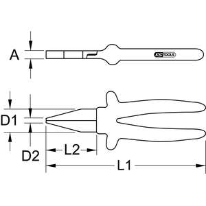 Alicates planos KS TOOLS 1000V, 160mm - Product Image 2