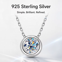 Collier chaîne en argent sterling S925 ALICE Fashion Jewelry, pendentif en moissanite certifiée GRA couleur D VVS, colliers unisexes, cadeau