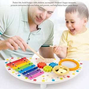 Instruments à Percussion éducatifs en bois pour enfants, 12 pièces, jouets de station de <span class=keywords><strong>musique</strong></span>, Instruments de <span class=keywords><strong>musique</strong></span> multifonctionnels - Product Image 6