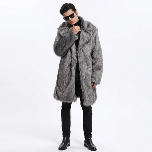 Manteau en fourrure réversible imperméable pour homme avec rembourrage en duvet - Product Image 1