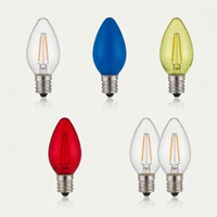 Ampoules LED C9 intelligentes pour Noël, à effet de poursuite, étanches IP68, contrôle intelligent, usage résidentiel, alimentation solaire/CA E27/E40/G9, garantie 3 ans