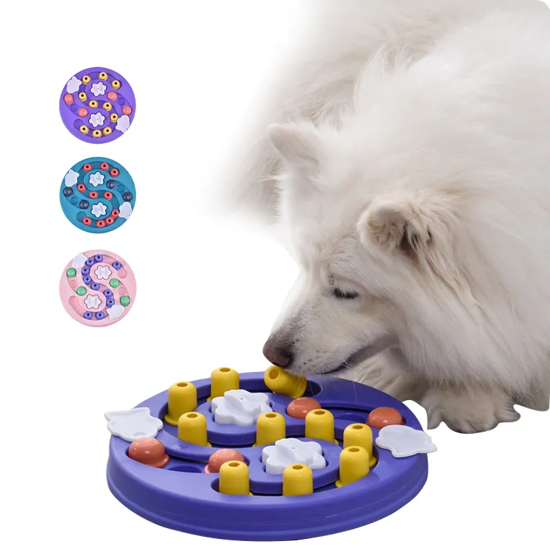 小型犬のためのホット販売困難な遅い食事トレーニングインテリジェンススローフィーダーペット犬食品給餌パズルおもちゃ
