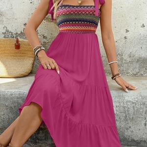 Vestido de Lino Nuevo OEM para Mujer, Estilo Casual de Verano, Largo Midi, con Bordado, en Oferta, Algodón Natural - Product Image 4