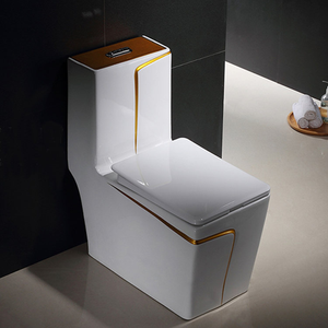 Salle de bain de couleur blanche de luxe WC en céramique chinoise au sol toilette évier japonais toilette allongée pour la maison