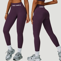 Collants de fitness en spandex super doux pour femmes nouveau legging de contour; pantalon à motif solide respirant personnalisé durable