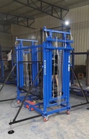 Hubarbeitsbühne 2M bis 12M Elektrisches Gerüst Mobile Scherenhebebühne Fernbedienung 220V 110V 380V mit Absturzsicherung 500kg