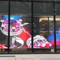 Écran LED transparent Vios P6 P8 P10, panneau publicitaire flexible adhésif en verre, mur vidéo cristallin, affichage LED couleur pleine