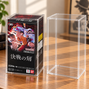 Estuche de exhibición de acrílico con tapa magnética para <span class=keywords><strong>One</strong></span> <span class=keywords><strong>Piece</strong></span> Card Game OP-13 Inherited Will Booster Box, 5 mm de grosor, impermeable, 99% protección UV - Product Image 3
