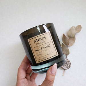 Vela Aromática AIKUN con Aroma Frutal, Vela Ecológica en Frasco de Vidrio, Vela Personalizada para Oficina, Spa, Meditación y Yoga - Product Image 3