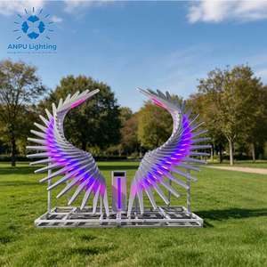 Ailes <span class=keywords><strong>d</strong></span>'<span class=keywords><strong>ange</strong></span> géantes illuminées Anpu, lumières <span class=keywords><strong>d</strong></span>écoratives <span class=keywords><strong>d</strong></span>'extérieur à LED, indice de protection IP65 - Product Image 2
