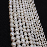 Perles d'eau douce naturelles 2-13 mm, perles blanches de haute qualité à trou droit pour la fabrication de bijoux, colliers DIY
