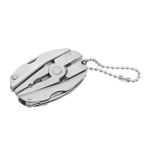 Pinza Multiuso Tascabile in Acciaio Inossidabile con Catena a Sfera, Misure Metriche, con Denti Seghettati, Disponibile a Magazzino - Product Image 2
