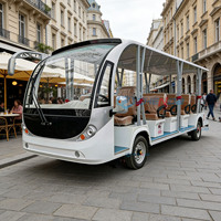 Véhicules électriques de tourisme et navettes avec panneaux solaires, moteur 48V/7.5KW, 14 places, vitesse maximale de 30 km/h