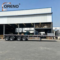 Semi-remorque plateau 80 tonnes pour le transport minier, avec pont en acier anticorrosion pour climat humide, destinée au marché sud-américain