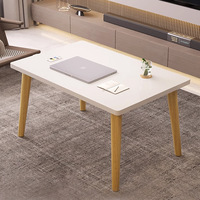 Table d'appoint moderne en bois, table basse carrée minimaliste, table de chevet, table basse sur pied pour chambre à coucher, salon, bureau