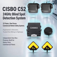 Système BSD universel 24 GHz pour camions lourds et flottes de bus, kit de détection d'angle mort pour le marché secondaire