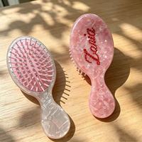 Peigne à coussin d'air haut de gamme pour massage, peigne à cheveux en acétate incrusté de diamants, accessoire capillaire premium à coussin d'air