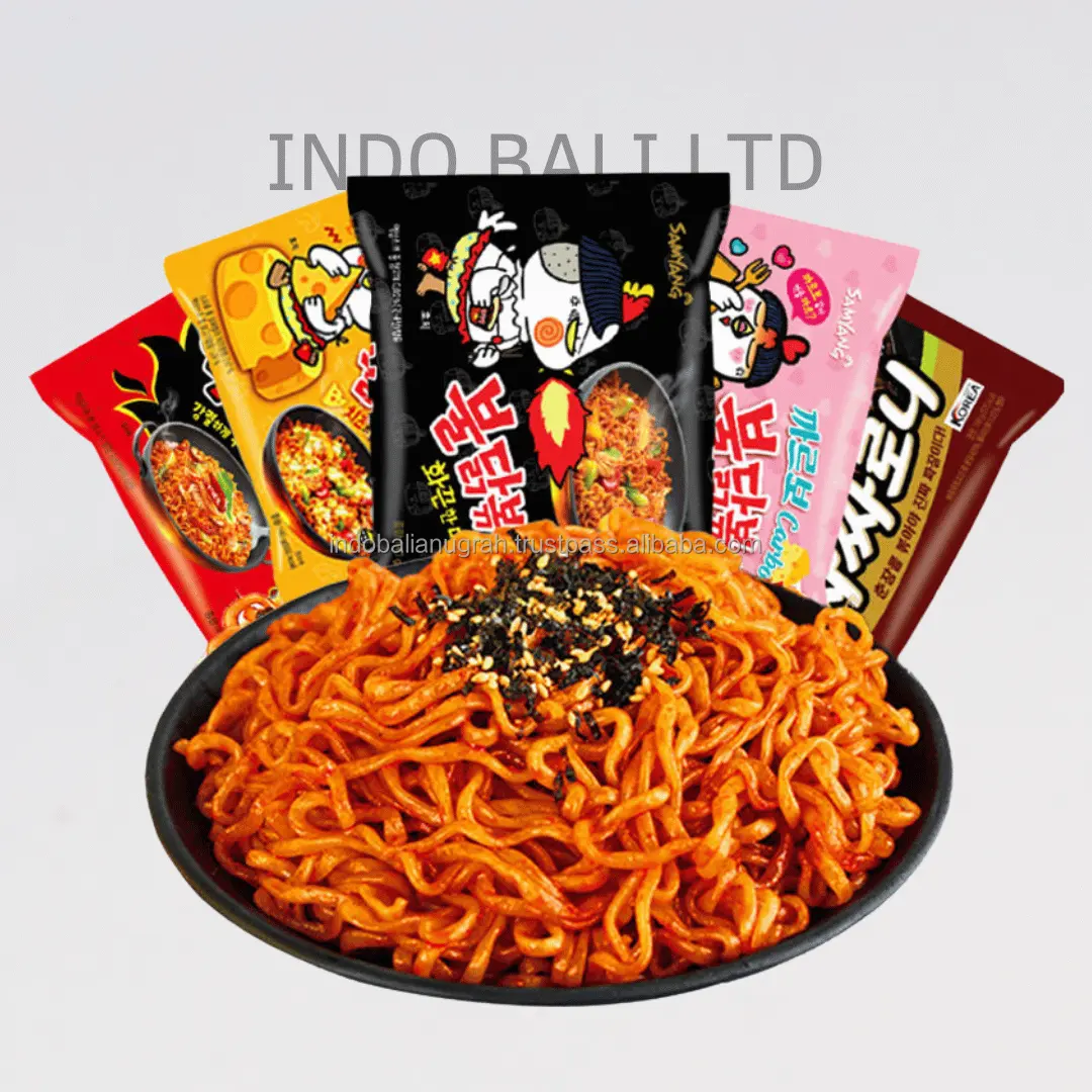 Ramen pedas panas mie instan Korea bersertifikat Halal tersedia dalam grosir makanan terlaris Ramyun