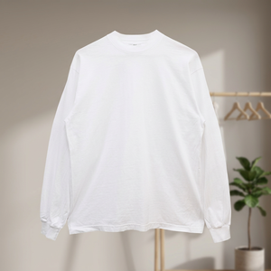 เสื้อยืดแขนยาวทรงหลวม น้ำหนัก 280 กรัม ผ้าฝ้าย 100% สำหรับผู้ชาย ปักโลโก้ ป้องกันขนร่วง ป้องกันยับ ทรงโอเวอร์ไซส์ - Product Image 3