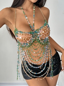 10634 New Colored <b>Bead</b> <b>Top</b> Wit Anging Neck and Outer - Product Image 3