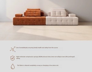 Sofá Modular Italiano Minimalista Laurence Comprimido - Sensación Premium, Personalizable para Salas de Estar Grandes - Product Image 1