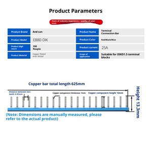 EB80-DIK Automotive Federklemmenblock-Steckverbinder mit Kupferkontakt und Schraubverbindung für 11-20 AWG Leiter, 10A Max Dauerstrom - Product Image 5