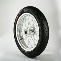 Juego de Ruedas Light Bee Ultra Bee de 17 Pulgadas con Neumáticos Plateados 70/90-17 y 90/80-17, Ruedas Supermoto para LBX