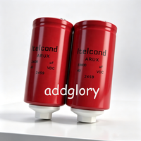 Condensateur électrolytique en aluminium à bornes à vis Itel/cond ARUX333X040BC1 33000UF 40VDC, coque rouge, filtre, pour onduleur basse tension