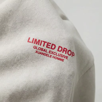 T-shirt de luxe en coton épais 280 g/m², personnalisable avec logo et lettres imprimées DTG, coupe oversize à épaules tombantes, style streetwear vintage pour homme
