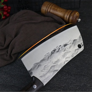 7 pouces forgé à la main couperet à viande <span class=keywords><strong>chef</strong></span> de cuisine couteau en acier au carbone <span class=keywords><strong>boucher</strong></span> extérieur martelé hachoir couteau à désosser pour le Camping à la maison - Product Image 5