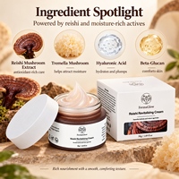 Crème réparatrice pour le visage au peptide de champignon Reishi fermenté, anti-âge, raffermissante, lissante, hydratante, renouvellement de la peau