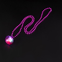 Collier à perles lumineuses bleues avec pendentif ABS brillant pour événements, fêtes, cadeaux promotionnels, fournitures en gros, boîte personnalisée
