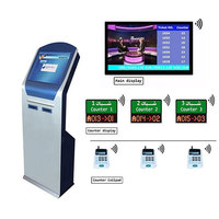 Système de gestion de file d'attente bancaire Wavetec avec affichage LCD LED du numéro d'attente Lecteur de codes-barres de l'appelant Fonction SDK en option