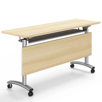 Vente en gros de meubles de bureau table de conférence personnalisable bureau de formation pour ordinateur portable MFC pliable avec roues mobiles