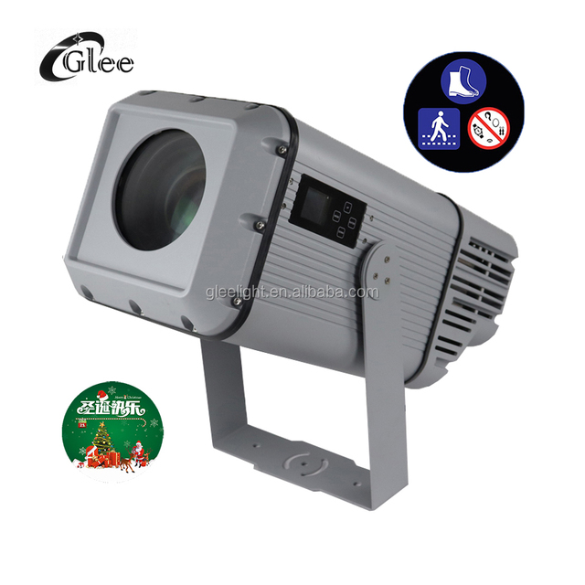 GLEE 200W-500W ZOOM Exterior Outdoor Waterproof LED Gobo Logo Image Advertising Rotary Projection Projector