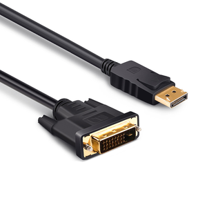 OEM 1080P 60Hz DP <span class=keywords><strong>a</strong></span> <span class=keywords><strong>DVI</strong></span> 24 + 1 convertidor macho <span class=keywords><strong>a</strong></span> macho Cable adaptador de 1,8 M para proyector de monitor de pantalla - Product Image 1