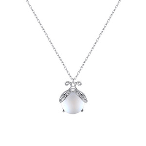 Firefly Pendant <b>Necklace</b> Titanium Steel Clavicle Chain For Women Themed Insect Design Trendy <b>Delicate</b> Jewelry - Product Image 4