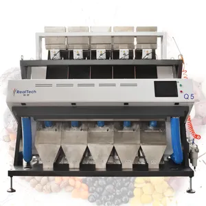 Grain Color Sorter Beans Nuts Seeds Spices Arabic Gum Coffee Cocoa 5 Chutes Color Sorting Machine