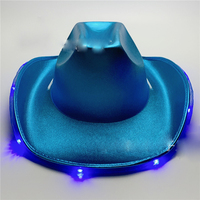 Ul4200un nuovo cappello da Cowboy con LED in molti colori materiale di paillettes per adulti bambini di nuovo le feste di diploma della scuola altre esibizioni arrivano