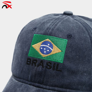 หมวกเบสบอลปักลายธงชาติบราซิล ผลิตจากโพลีเอสเตอร์ 100% สำหรับกีฬากลางแจ้ง ขายส่ง เหมาะสำหรับแฟนฟุตบอล สร้างบรรยากาศเชียร์ - Product Image 6