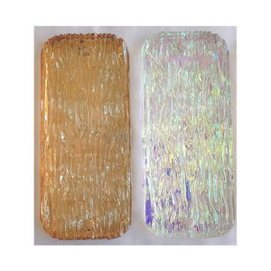 תליון צבע ענבר זורם דפוס קו מים זכוכית קריסטל תליון עבור מחיצה קיר מסנוור ציפוי צבע תליית בלוק זכוכית לבנים - Product Image 1