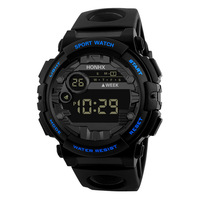 Montre de sport électronique créative pour hommes avec grand cadran, montre pour étudiants