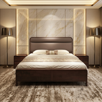 Cadre de lit plateforme en bois massif pour lit double, king ou queen size, design minimaliste, fabricant de meubles pour la maison