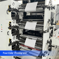 Machine d'impression flexographique 4 couleurs de type empilable pour gobelets en papier automatiques de 850 mm, éventails vierges, étiquettes et films plastiques alimentaires