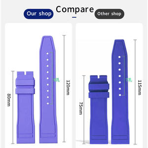 Bracelets de <span class=keywords><strong>montre</strong></span> en silicone boucles à dégagement rapide 20mm/21mm/22mm compatibles pour les pilotes IWC pour le remplacement sans tracas <span class=keywords><strong>Omega</strong></span> - Product Image 6