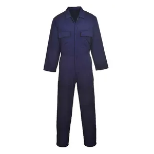 ユーロワークメンズポリコットンカバーオール、労働者用の背の高いズボンの長さのカバーオール作業服