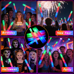 <b>Led</b> Foam <b>Bar</b> Glow in the Dark <b>Light</b>-Up Foam Sticks <b>LED</b> Soft Batons Rave Glow Wands Flashing Tube Concert for Party - Product Image 5