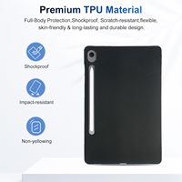 Popüler Matt TPU Siyah Şeffaf Tablet Kılıfı Samsung Galaxy Tab S9/S10FE/S10 Lite/S11 Yumuşak TPU Darbeye Dayanıklı Tablet Kılıfı