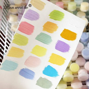 Peintures acryliques Panwenbo 12 couleurs macaron 3ml, outils de dessin pour enfants, peintures colorées, matériau nylon - Product Image 3