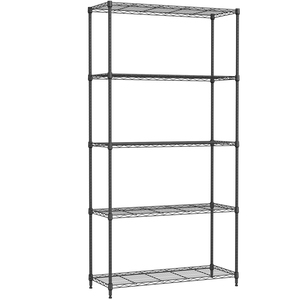 MZG Wholesale Tool Free Assembly Home Storage Standing Slim 5 Tier Metal Wire Shelving Unit Organizer - Product Image 1